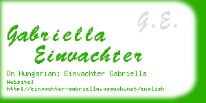 gabriella einvachter business card